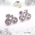 Zarcillo de Acero - Bebé Circón - Plateado - Bicicleta - 840927