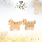 Zarcillo de Acero - Bebé - Dorado - Mariposa - 840959