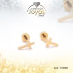 Zarcillo de Acero - Bebé - Dorado - Cruz - 840968