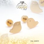 Zarcillo de Acero - Bebé - Dorado - Pájaro - 840975