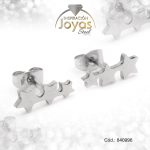 Zarcillo de Acero Variado Plateado Estrella - 840996