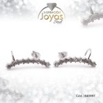 Zarcillo de Acero Variado Orejera Plateado Línea - 840997