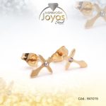 Zarcillo de Acero - Aleación Circón - Dorado - Cruz - 841015