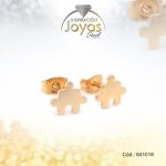 Zarcillo de Acero Variado Dorado Rompe Cabeza - 841018
