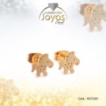 Zarcillo de Acero Variado Dorado Pony - 841020