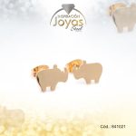 Zarcillo de Acero Variado Dorado Elefante - 841021