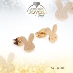 Zarcillo de Acero Variado Dorado Conejo - 841022