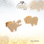Zarcillo de Acero Variado Dorado Hipopótamo - 841024