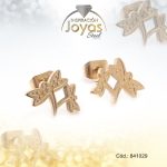 Zarcillo de Acero Variado Dorado Libélula - 841029