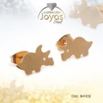 Zarcillo de Acero Variado Dorado Rinoceronte - 841032 - Imagen 2