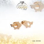 Zarcillo de Acero Variado Dorado Tortuga - 841035