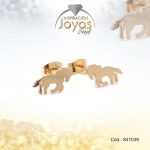 Zarcillo de Acero Variado Dorado Unicornio - 841039