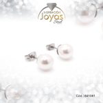 Zarcillo de Acero Esfera Perla Plateado - 841061 - Imagen 2