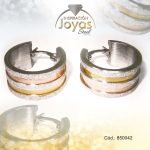 Argolla de Acero Variado 3 Tonos Círculo  - 850042