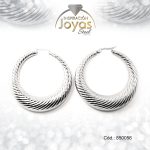 Argolla de Acero Variado Plateado Círculo  - 850056