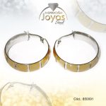 Argolla de Acero Variado 2 Tonos Círculo  - 850091