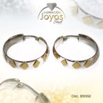 Argolla de Acero Variado 2 Tonos Círculo  - 850092