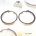 Argolla de Acero Variado 2 Tonos Círculo  - 850094