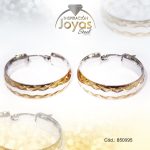 Argolla de Acero Variado 2 Tonos Círculo  - 850095