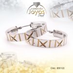 Argolla de Acero Variado 2 Tonos Círculo  - 850122