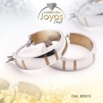 Argolla de Acero Variado 2 Tonos Círculo  - 850213