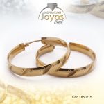 Argolla de Acero Variado Dorado Círculo  - 850215