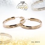 Argolla de Acero Variado Dorado Círculo  - 850219