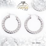 Argolla de Acero Variado Plateado Círculo  - 850243