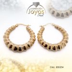 Argolla de Acero Variado Dorado Círculo  - 850254