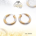 Argolla de Acero Variado 2 Tonos Círculo  - 850259