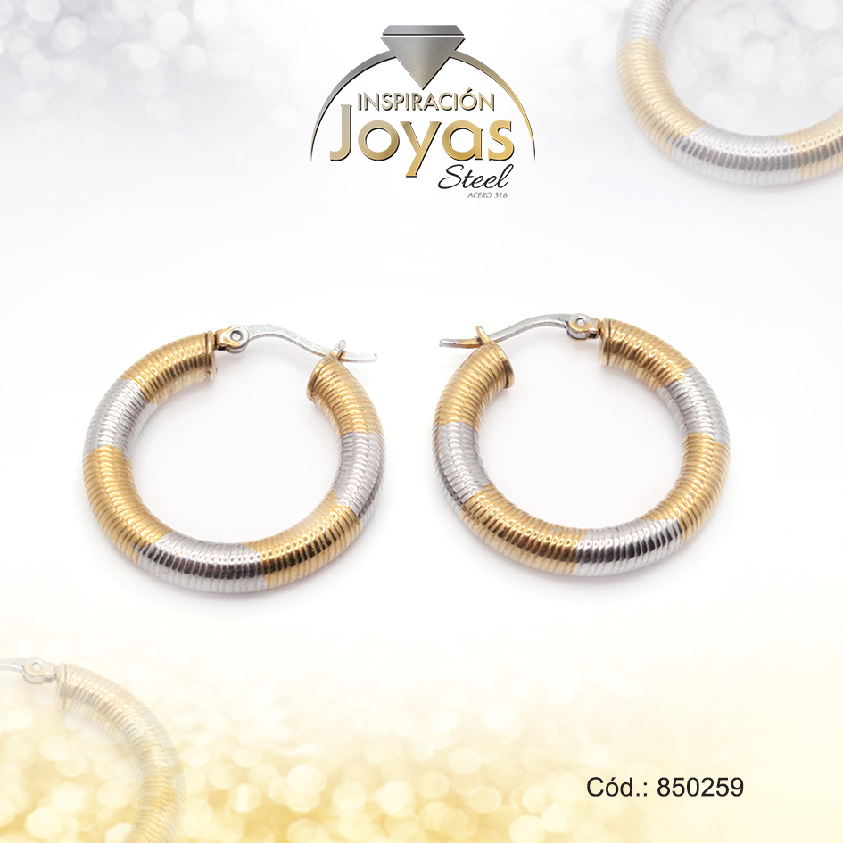 850259 Argolla de Acero Variado 2 Tonos Círculo - 850259 - Imagen 1