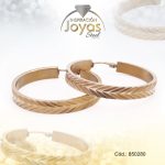 Argolla de Acero Variado Dorado Círculo  - 850280