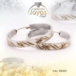 Argolla de Acero Variado 2 Tonos Círculo  - 850281