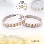 Argolla de Acero Variado 2 Tonos Círculo  - 850282