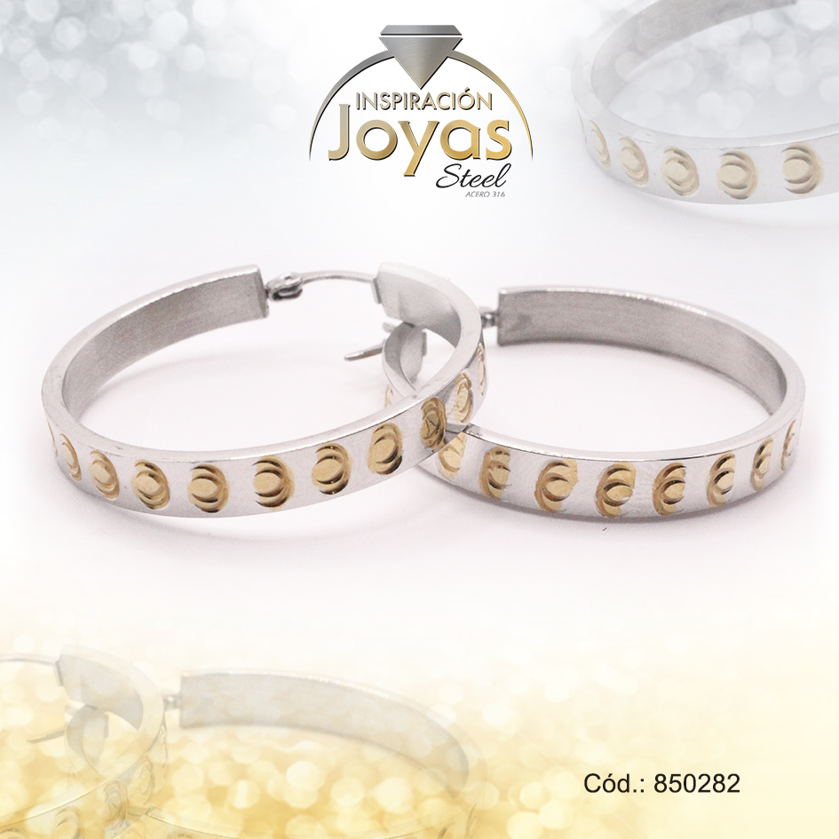 850282 Argolla de Acero Variado 2 Tonos Círculo - 850282 - Imagen 1