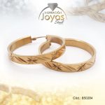 Argolla de Acero Variado Dorado Círculo  - 850284