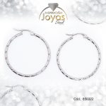 Argolla de Acero Variado Plateado Círculo  - 850322