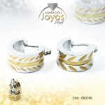 Argolla de Acero Variado 2 Tonos Círculo  - 850356