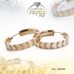 Argolla de Acero Variado Dorado Círculo  - 850380