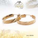 Argolla de Acero Variado Dorado Círculo  - 850382