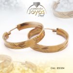 Argolla de Acero Variado Dorado Círculo  - 850384