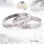 Argolla de Acero Variado Plateado Círculo  - 850395