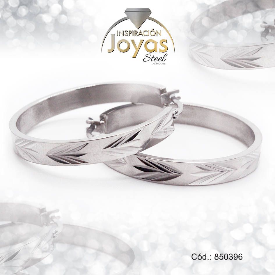 850396 Argolla de Acero Variado Plateado Círculo - 850396 - Imagen 1