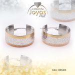 Argolla de Acero Variado 3 Tonos Círculo  - 850403