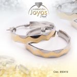 Argolla de Acero Variado 2 Tonos Círculo  - 850419