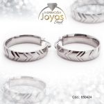 Argolla de Acero Variado Plateado Círculo  - 850424