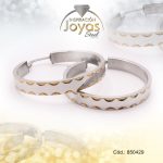 Argolla de Acero Variado 2 Tonos Círculo  - 850429