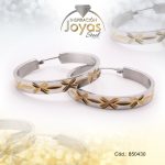 Argolla de Acero Variado 2 Tonos Círculo  - 850430