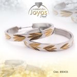 Argolla de Acero Variado 2 Tonos Círculo  - 850433