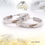 Argolla de Acero Variado 2 Tonos Círculo  - 850434